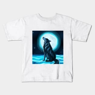 Wolf moon Kids T-Shirt